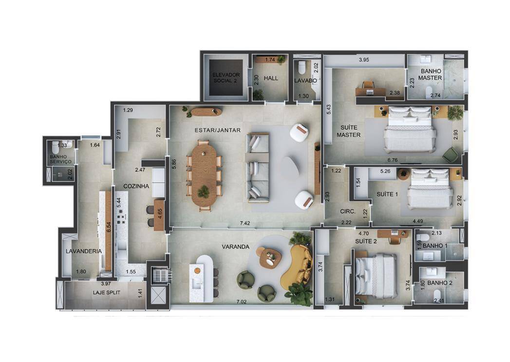 Apartamento à venda com 3 quartos, 230m² - Foto 4