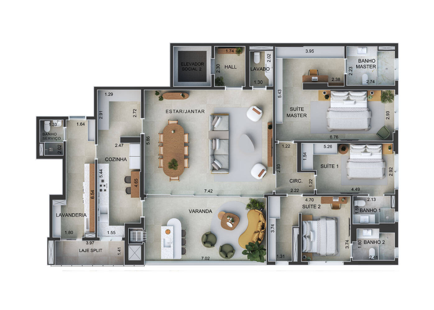 Apartamento à venda com 3 quartos, 230m² - Foto 23