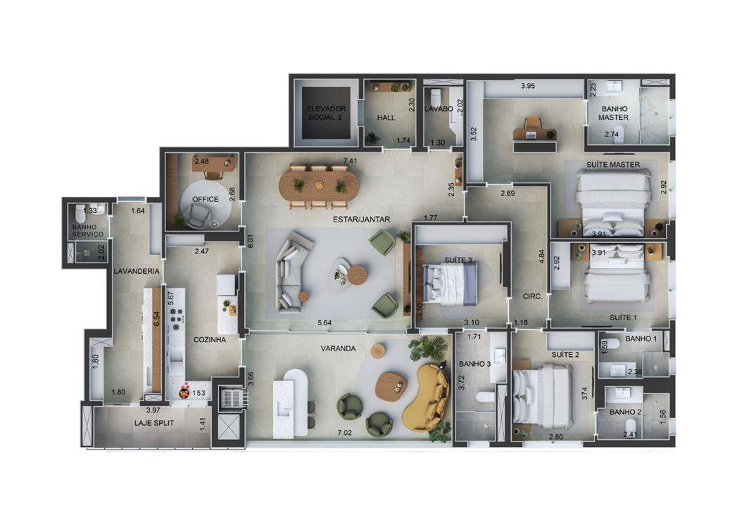 Apartamento à venda com 3 quartos, 230m² - Foto 24