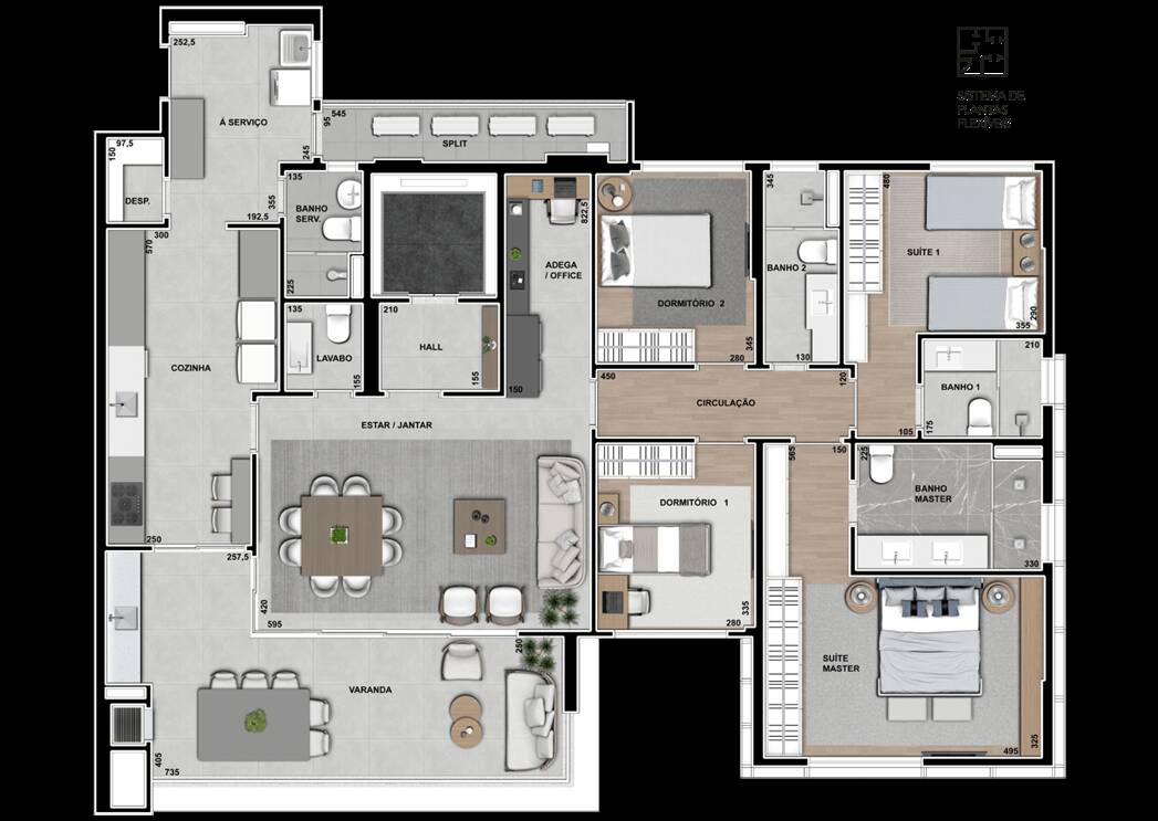 Apartamento à venda com 3 quartos, 193m² - Foto 10