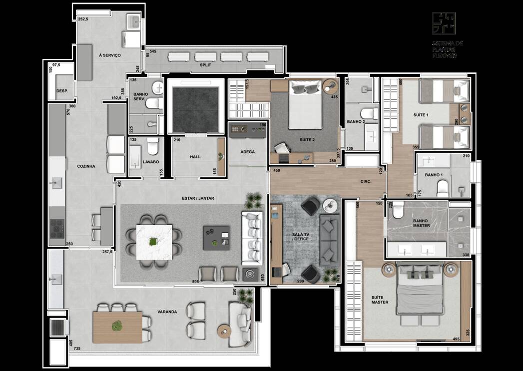 Apartamento à venda com 3 quartos, 193m² - Foto 11