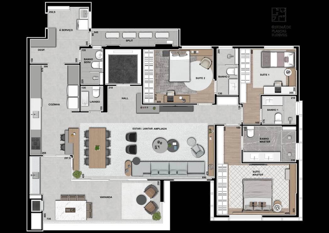 Apartamento à venda com 3 quartos, 193m² - Foto 12