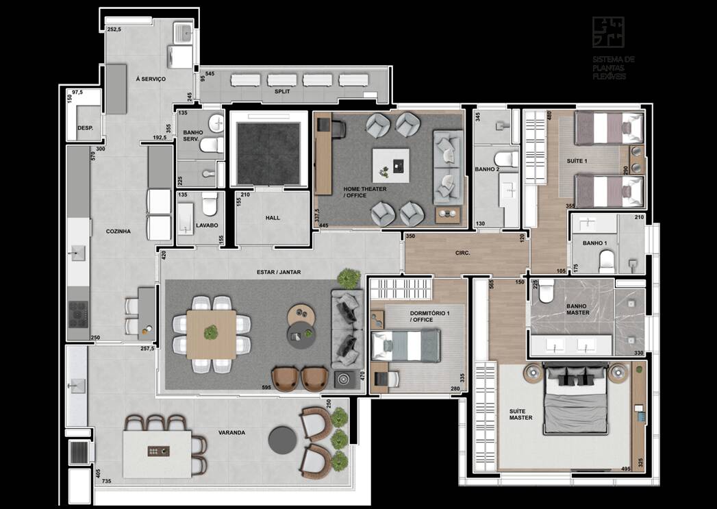 Apartamento à venda com 3 quartos, 193m² - Foto 9